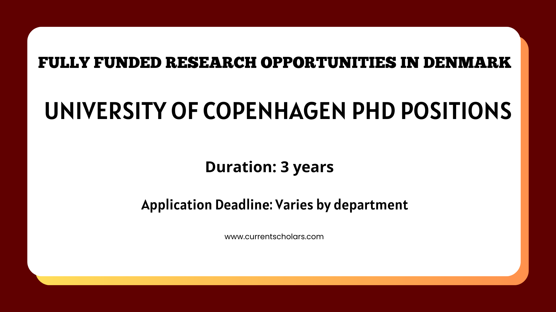 University of Copenhagen PhD Positions