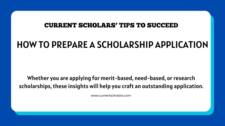 How to Prepare a Scholarship Application