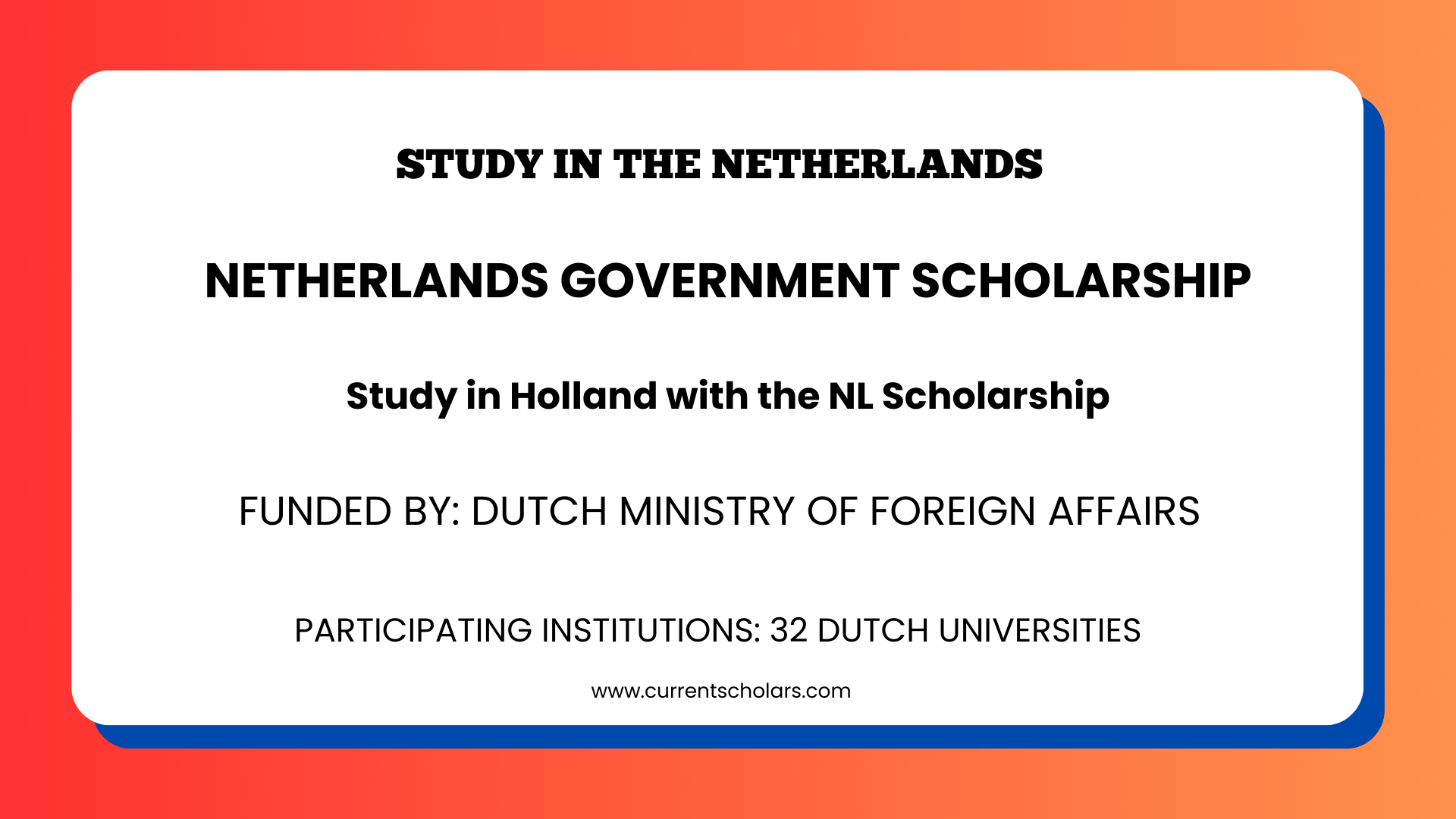 Netherlands Government Scholarship
